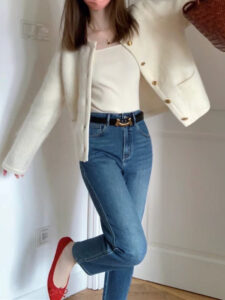 chanel style mohair sweater coat for women, a new knitted cardigan for early autumn 2025, an outerwear top with a high end feel